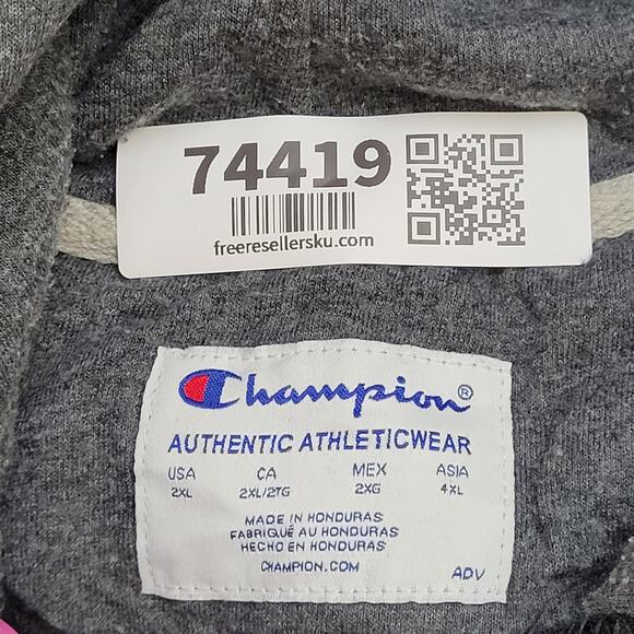 Champion Hoodie 2XL 28x28 Colorblock Two-Tone Baggy Boxy - Picture 6 of 13